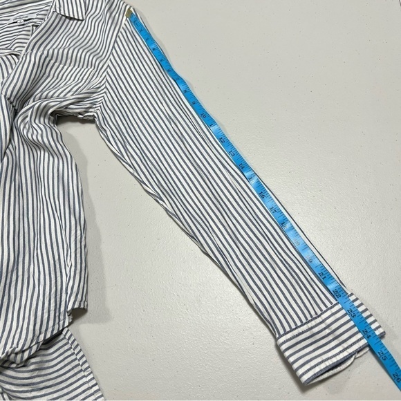 MADEWELL Classic Ex-boyfriend Stripe Shirt In Blue Moon - Picture 9 of 11